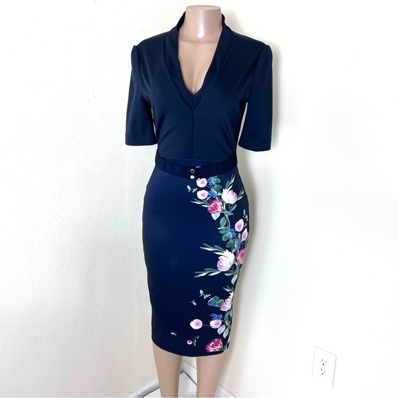 Ted Baker Norraa Fantasia bodycon sheath dress - Picture 2 of 10